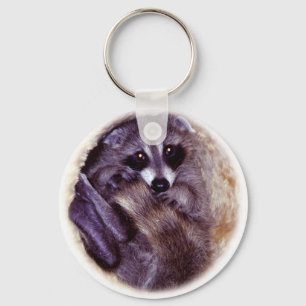 Baby Raccoon Schlüsselanhänger