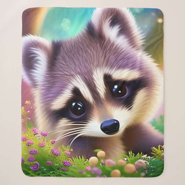 Baby Raccoon Sherpadecke (Vorderseite)