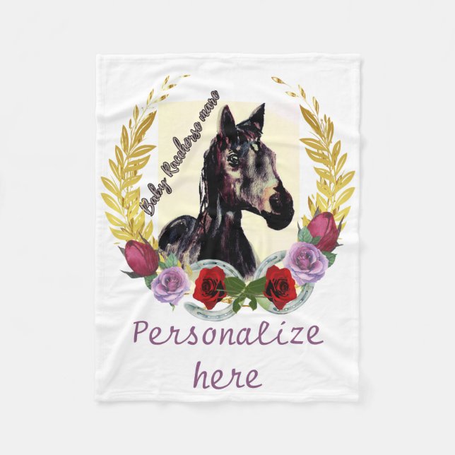 Baby Racehorse Stute gewinnt das Rennen Fleecedecke (Vorderseite)