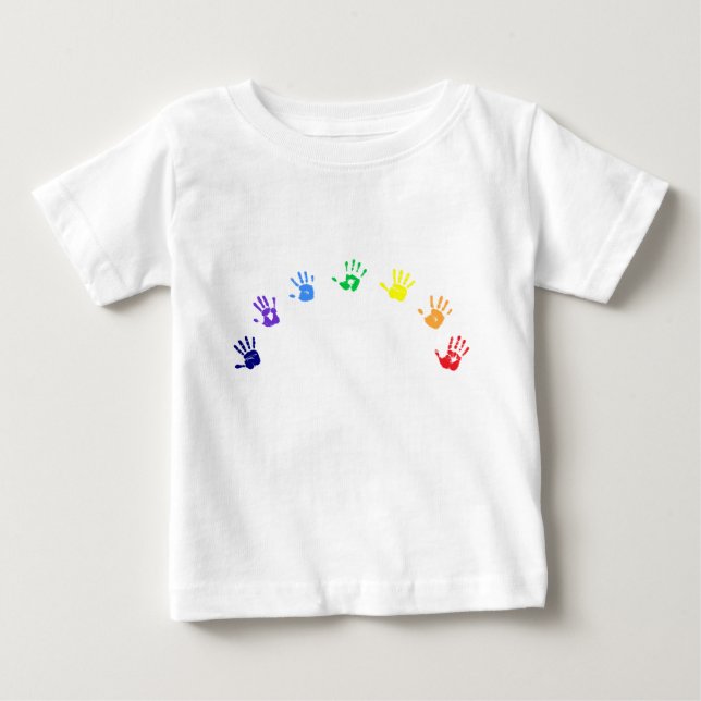 Baby Rainbow Handprint T - Shirt (Vorderseite)