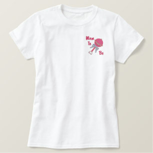 Baby Rattle - Pink Besticktes T-Shirt