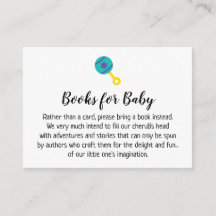 Baby Rattle Simple Book Request Insert Cards