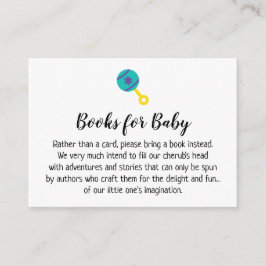 Baby Rattle Simple Book Request Insert Cards
