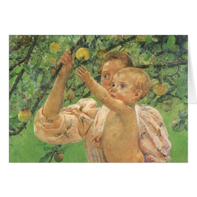 Baby Reaching für einen Apple von Mary Cassatt (Vorderseite (Horizontal))