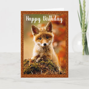 Baby Red Fox Bonne carte de voeux d'anniversaire