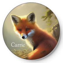 Baby Red Fox Wildlife Portrait Personalisiert