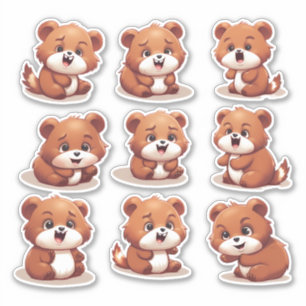 Baby Red Pandas Aufkleber