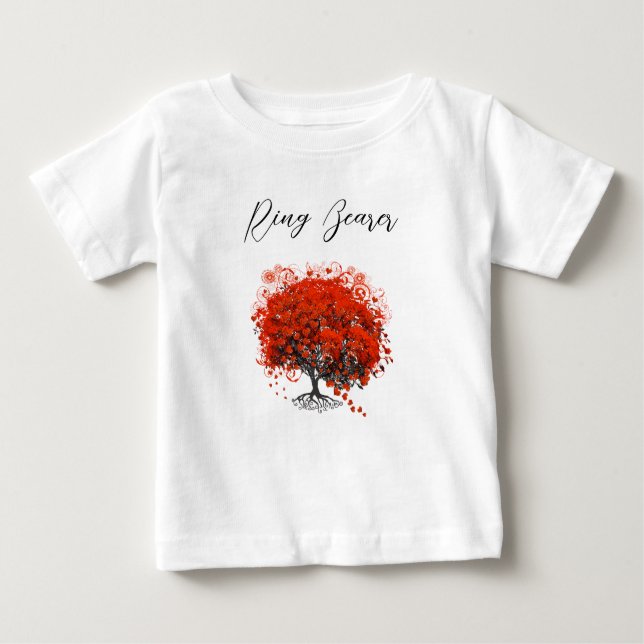 Baby Red Tree Mariage T-Shirts Romper (Devant)