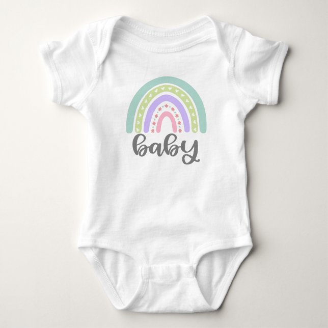 Baby Regenbogen Strampler (Vorderseite)