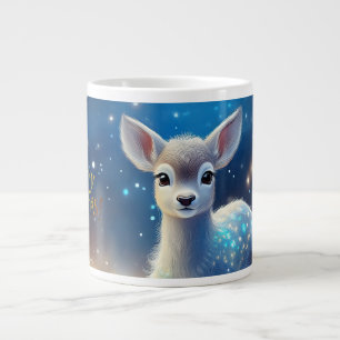 Baby Rentier mit fröhlichen Weihnachtsgrüßen Jumbo-Tasse