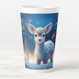 Baby Rentier mit fröhlichen Weihnachtsgrüßen Milchtasse