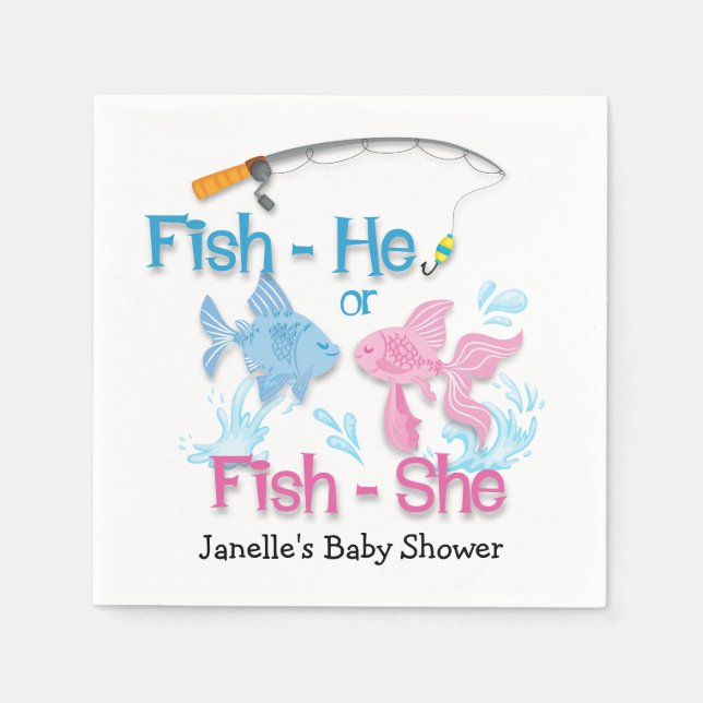 Baby Reveal Baby Dusche Serviette (Vorderseite)