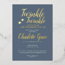 Baby Reveal Party Twinkle Twinkle Little Star Folieneinladung