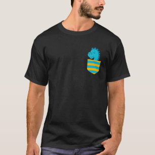 Baby Rex Dino in der Brust Pocket Funny Dinosaur T-Shirt