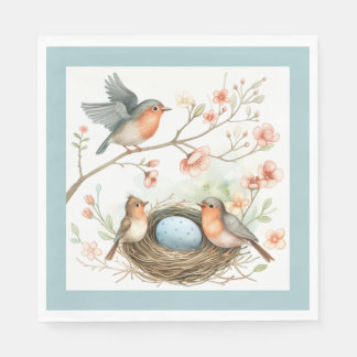 Baby Robin Celebration Napkins Serviette
