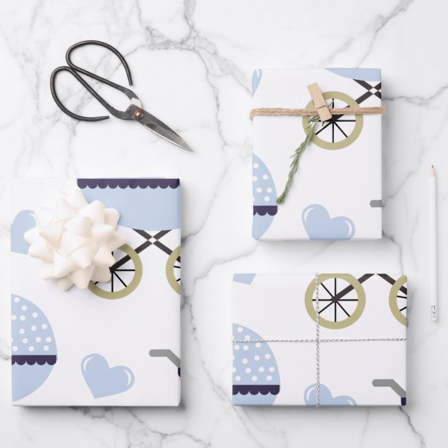 Baby. Rollen. Geschenkpapier Set (Vorderseite)