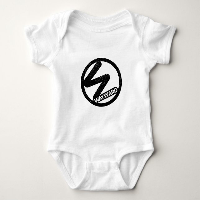 Baby Romper Black Wayward Logo Strampler (Vorderseite)