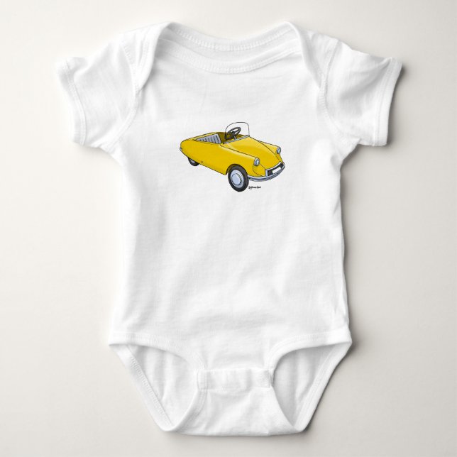 baby rompertje met afbeelding Citroën DS trapauto Baby Strampler (Vorderseite)