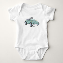Baby rompertje met een kever trapauto baby strampler