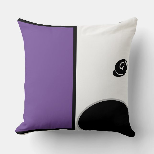 Baby RoomCUTE_lila,WHITE,BLACK, RMDESIGNFLO55 Kissen (Vorderseite)