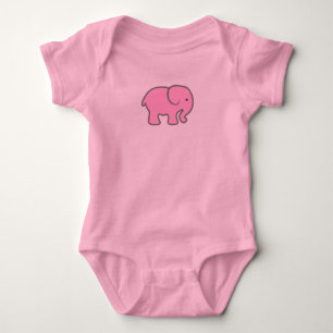 Baby Rosa Elefant Strampler