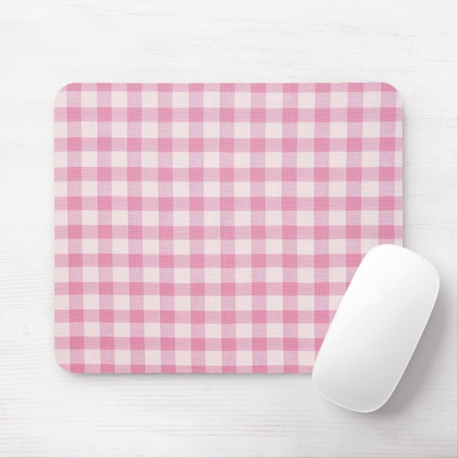 Baby Rosa Gingham Mousepad (Mit Mouse)
