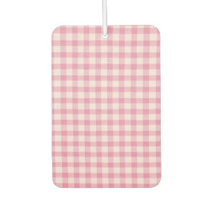 Baby-Rosa-Gingham-Muster Autolufterfrischer