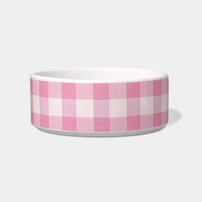 Baby Rosa Gingham Napf (Vorderseite)