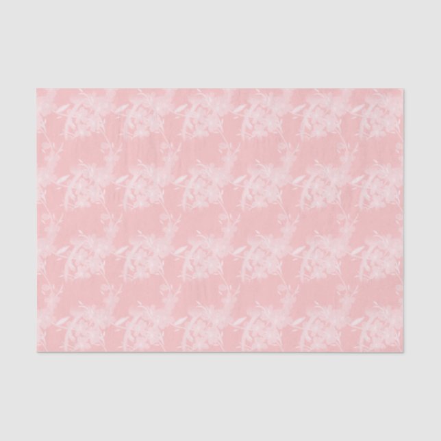 Baby-Rosa-kleines Blumen-Druck-Seidenpapier Seidenpapier (Vorderseite)