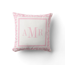 Baby-Rosa-Leopard-Druck-Monogramm-Initialen