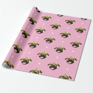 Baby Rosa Mops-Geschenkpapier Geschenkpapier