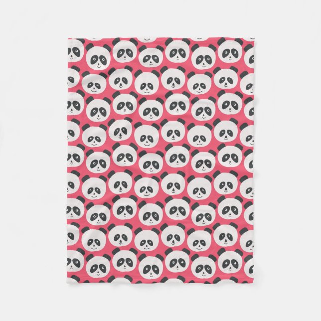 Baby-Rosa-Panda-Bär Fleecedecke (Vorderseite)