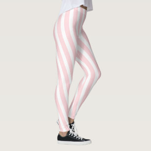 Baby-Rosa- und Weiß gestreifte Leggings