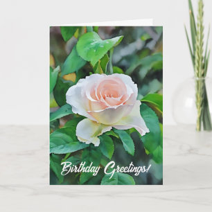 Baby Rose Flower Garden Art Carte d'anniversaire