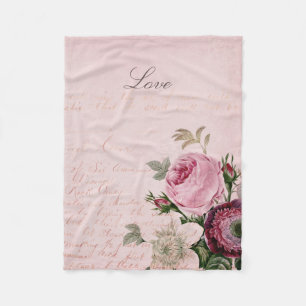 Baby-Rosen-Pfingstrosen-Blumen-Flanelldecke Liebe Fleecedecke