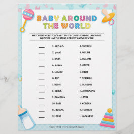 Baby rund um die Welt [Baby Basics Blue] Briefbogen