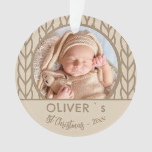 Baby`s 1. Weihnachten Strickfoto Ornament