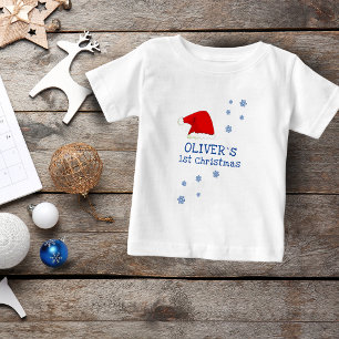 Baby`s erste Weihnachts-Weihnachtsmannmütze Snowfl Baby T-shirt
