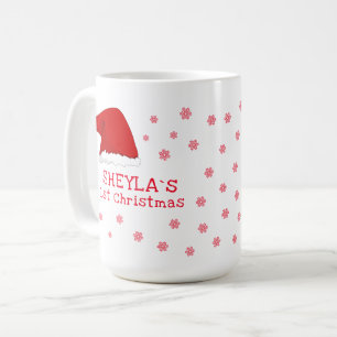 Baby`s erste Weihnachts-Weihnachtsmannmütze Snowfl Kaffeetasse