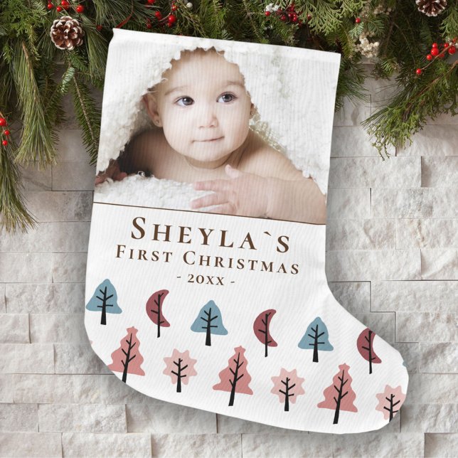 Baby`s First Christmas Cookie Trees Foto Großer Weihnachtsstrumpf (Von Creator hochgeladen)