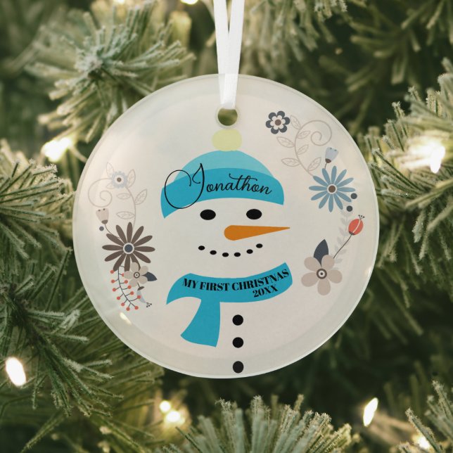 Baby’s First Christmas Ornament - Personalized Aus Glas (InSitu)
