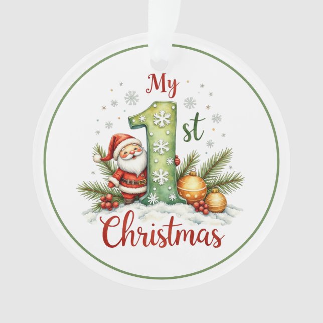 Baby’s First Christmas Ornament – Snowman Keepsake (Vorderseite)