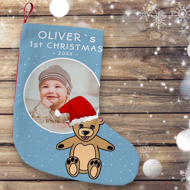 Baby`s First Christmas Teddy Bear Weihnachtsmannmü Kleiner Weihnachtsstrumpf (Von Creator hochgeladen)