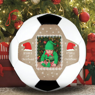 Baby`s First Christmas Weihnachtsmannmütze Snowfla Fußball