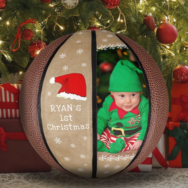 Baby`s First Christmas Weihnachtsmannmütze Snowfla Mini Basketball (Von Creator hochgeladen)