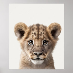 Baby-Safari Afrikanische Dschungeltiere Löwenjunge Poster