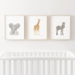 Baby Safari Animal Kinderzimmer Deco Bilderwand Sets<br><div class="desc">Fügen Sie dem Safari-Themenbereich Ihrer Kleinen eine Touch mit diesem Set aus drei Elefanten,  Giraffen und Zebradrucken hinzu.</div>