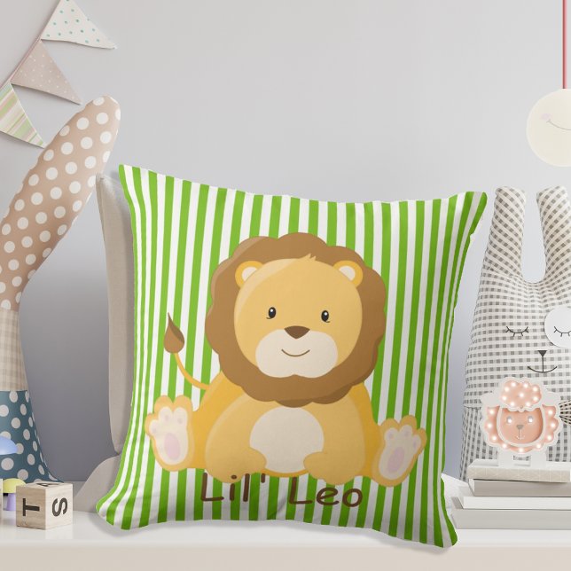 Baby Safari Lion Monogram Kissen (Von Creator hochgeladen)