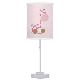 Baby Safari Pink Sleepy Giraffe Kinderzimmer Kunst