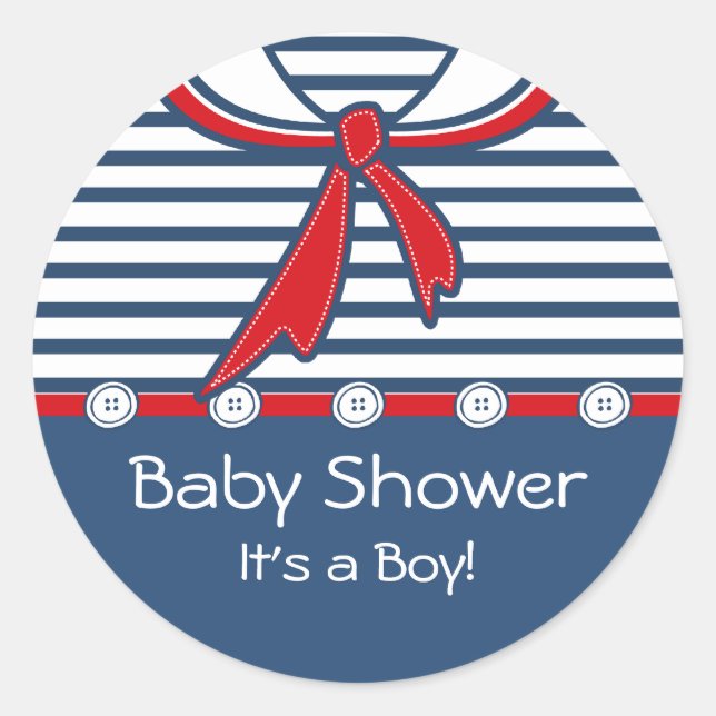 Baby Sailor Anzug B Runder Aufkleber (Vorderseite)
